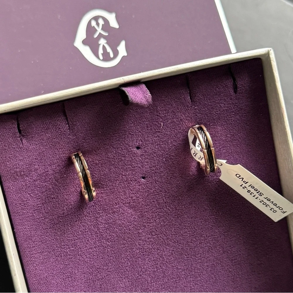 🔆 CHARRIOL Forever Slim steel earrings - Picture 3 of 4